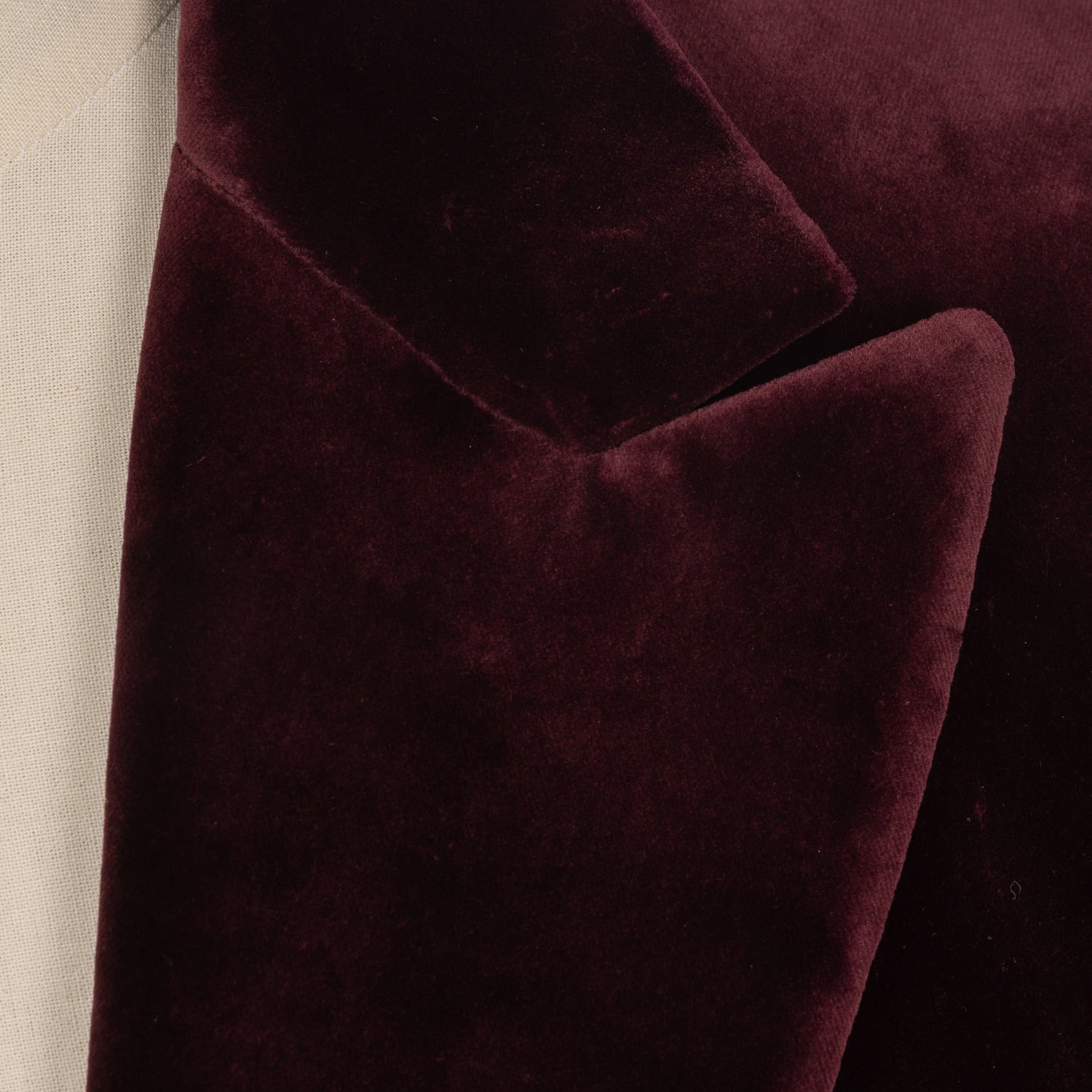 Dunkelrotes Velvet-Sakko "Velluto Elegante" aus Baumwolle - Handarbeit